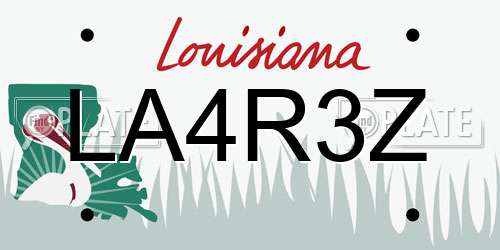 LA4R3Z Louisiana License Plate