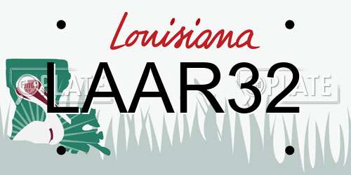 LAAR32 Louisiana License Plate