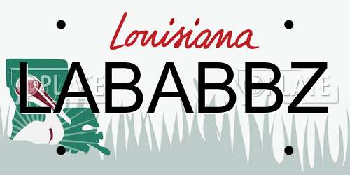 LABABBZ Louisiana License Plate