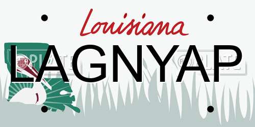 LAGNYAP Louisiana License Plate