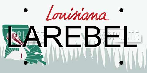 LAREBEL Louisiana License Plate