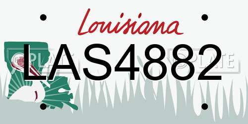 LAS4882 Louisiana License Plate