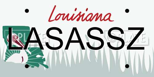 LASASSZ Louisiana License Plate