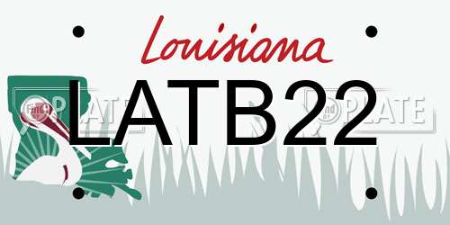 LATB22 Louisiana License Plate