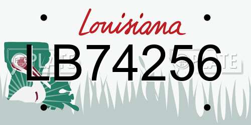 LB74256 Louisiana License Plate