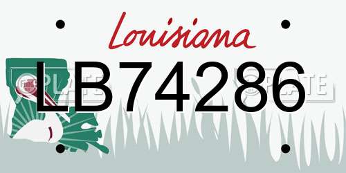 LB74286 Louisiana License Plate
