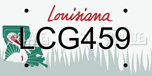LCG459 Louisiana License Plate