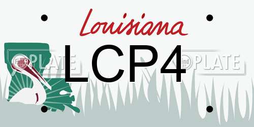LCP4 Louisiana License Plate