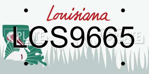 LCS9665 Louisiana License Plate