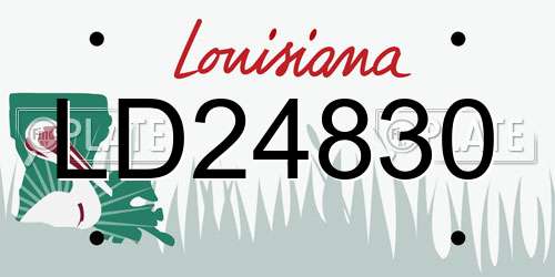 LD24830 Louisiana License Plate