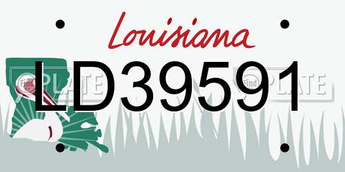 LD39591 Louisiana License Plate