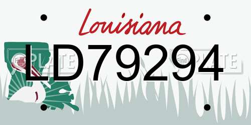 LD79294 Louisiana License Plate