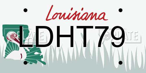 LDHT79 Louisiana License Plate