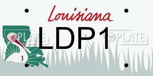 LDP1 Louisiana License Plate
