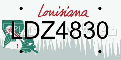 LDZ4830 Louisiana License Plate