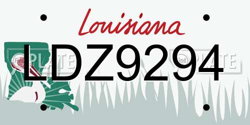 LDZ9294 Louisiana License Plate