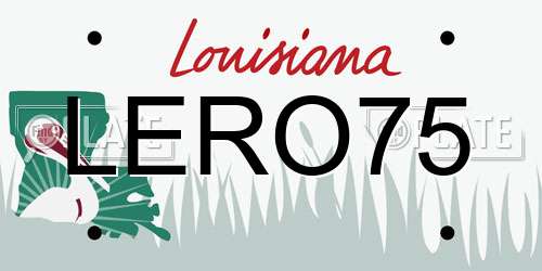 LERO75 Louisiana License Plate