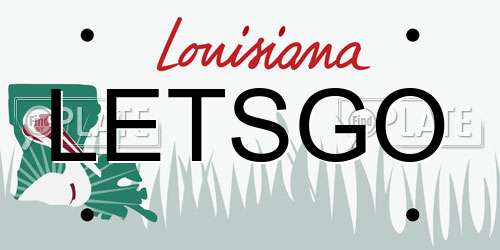 LETSGO Louisiana License Plate