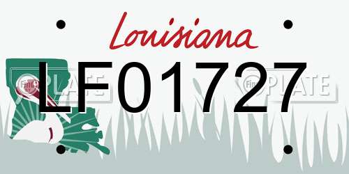 LF01727 Louisiana License Plate