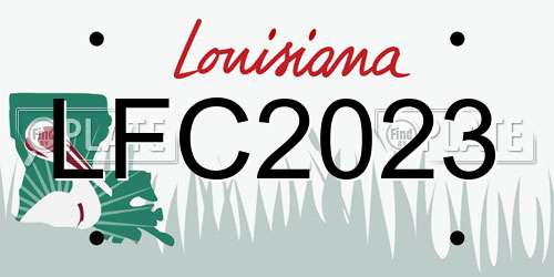 LFC2023 Louisiana License Plate