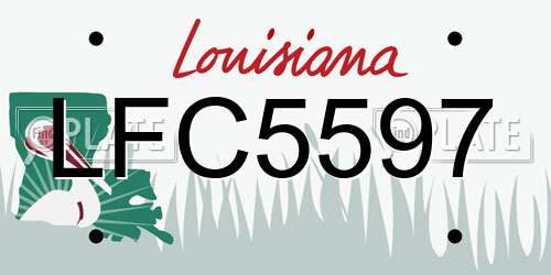 LFC5597 Louisiana License Plate