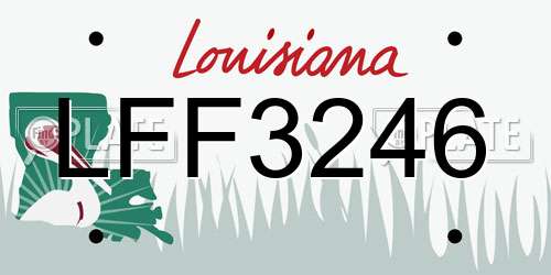 LFF3246 Louisiana License Plate