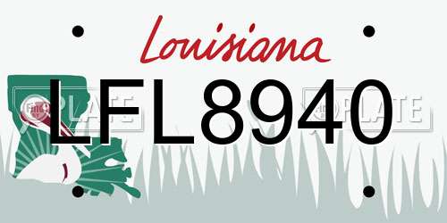 LFL8940 Louisiana License Plate