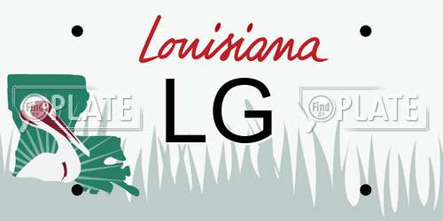 LG Louisiana License Plate