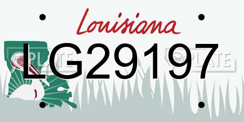 LG29197 Louisiana License Plate