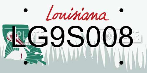 LG9S008 Louisiana License Plate