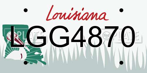 LGG4870 Louisiana License Plate