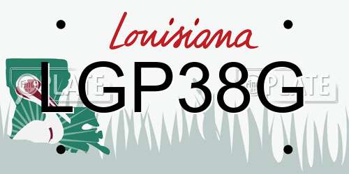 LGP38G Louisiana License Plate
