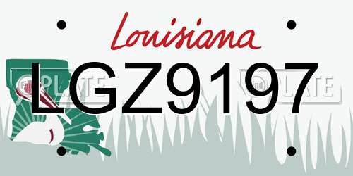 LGZ9197 Louisiana License Plate