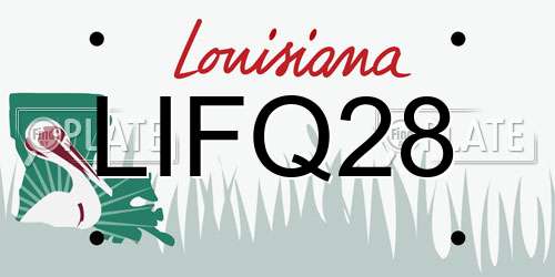 LIFQ28 Louisiana License Plate