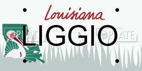 LIGGIO Louisiana License Plate