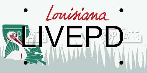 LIVEPD Louisiana License Plate