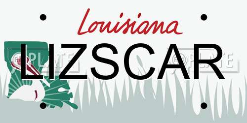 LIZSCAR Louisiana License Plate