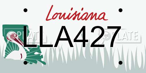 LLA427 Louisiana License Plate