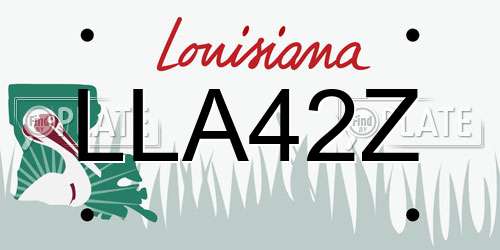 LLA42Z Louisiana License Plate