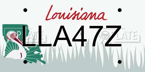 LLA47Z Louisiana License Plate