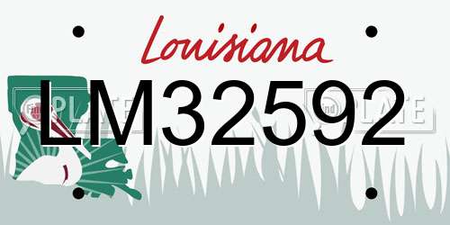 LM32592 Louisiana License Plate