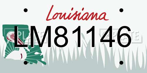 LM81146 Louisiana License Plate