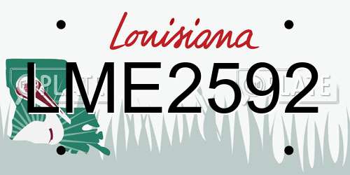 LME2592 Louisiana License Plate