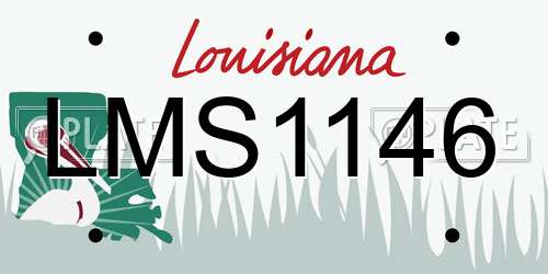 LMS1146 Louisiana License Plate