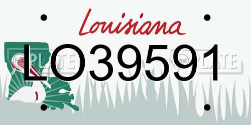 LO39591 Louisiana License Plate