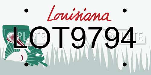 LOT9794 Louisiana License Plate