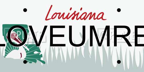 LOVEUMRE Louisiana License Plate