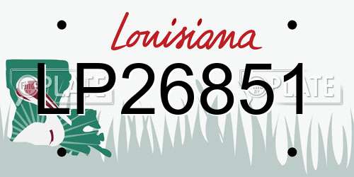LP26851 Louisiana License Plate