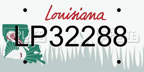 LP32288 Louisiana License Plate