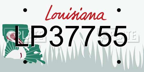 LP37755 Louisiana License Plate